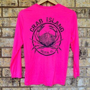 Sport-tek youth size L YL, youth large Crab Island Destin FL Long Sleeve Shirt N